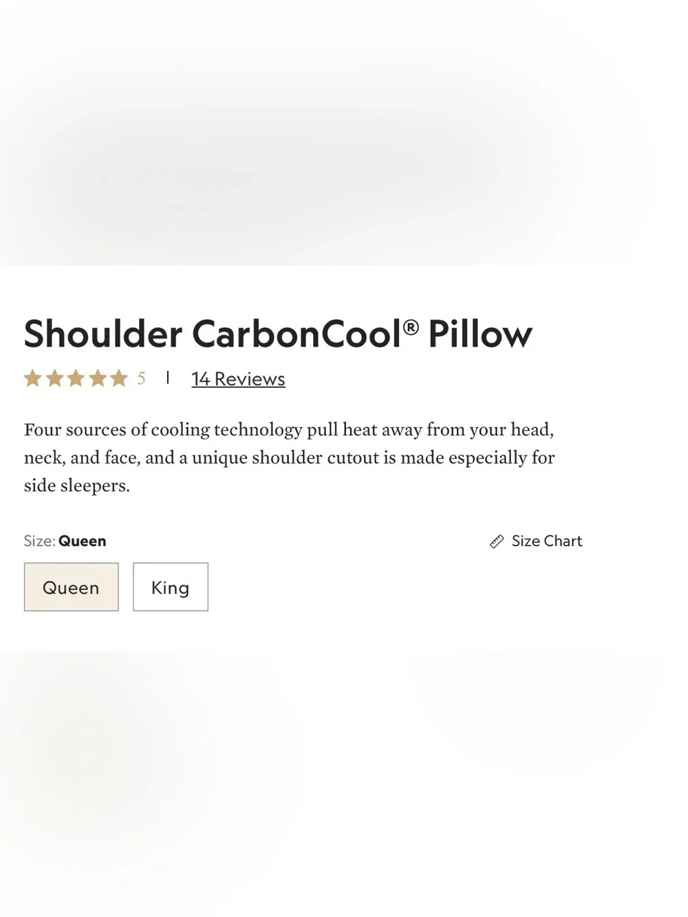 Malouf Carboncool Pillow with shoulder cut out